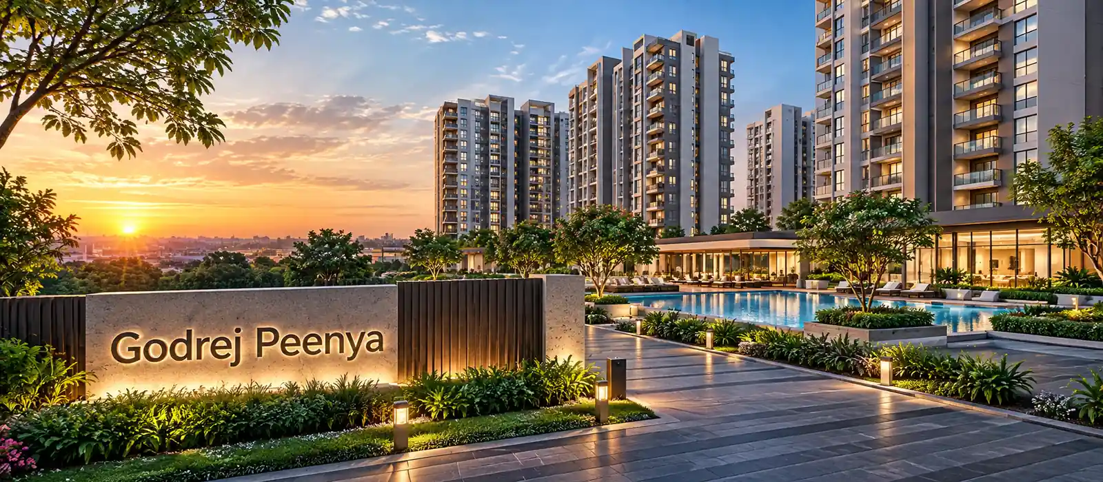 Godrej Peenya premium 2, 3 and 4 BHK apartment towers at Peenya, Bengaluru